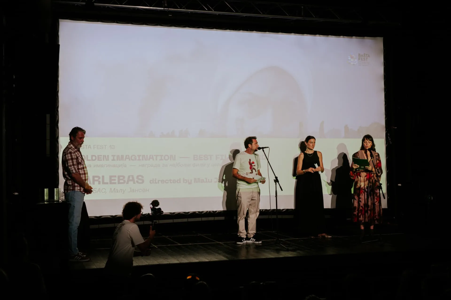 Intervento sul palco dell'Adriatic Film Festival per Balkans Beyond Borders